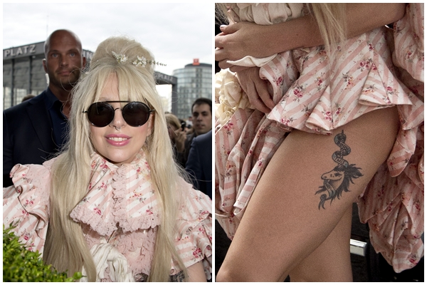 Lady Gaga tem mais de dez tatuagens espalhadas pelo corpo (AFP PHOTO / ODD ANDERSEN
)