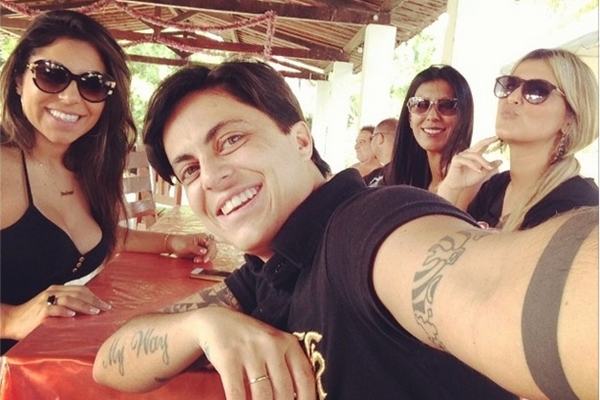 Andressa Ferreira, Thammy Miranda e colegas em almoo no ltimo domingo  (Instagram/Reproduo)