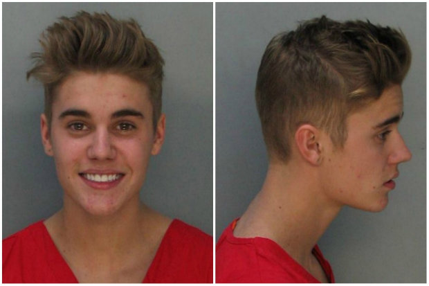 Justin Bieber quando foi detido em 23 janeiro (Getty Images/Reproduo)