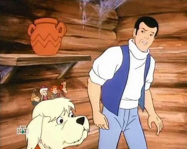 Gulliver teve o cachorro aprisionado pelos lilliputianos antes de se tornar amigo do povo de  Lilliput (Hanna-Barbera/Reprodução)
