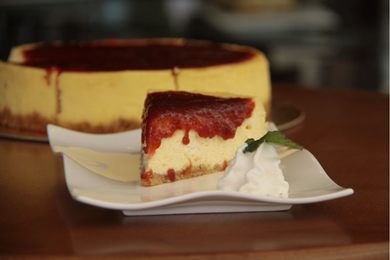 Goiaba compe a calda do cheesecake do caf V Ia (Ana Rayssa/Esp. CB/D.A Press)