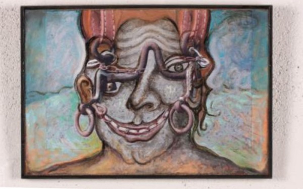 Em Feticharias e outros experimentos, Nelson Maravalhas brinca com a froteira entre pintura e objeto (Reprodução
) Em Feticharias e outros experimentos, Nelson Maravalhas brinca com a froteira entre pintura e objeto (Reprodução
)