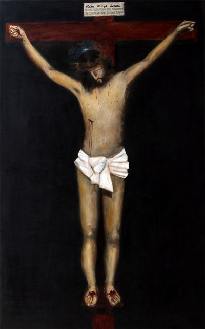 Uma releitura do Cristo crucificado est na exposio Crtex (Fernando Aquino/Divulgao)