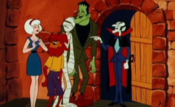Mummy, Sabrina e os monstros camaradas habitavam o castelo mal-assombrado Horrible Hall
 (Reprodução)